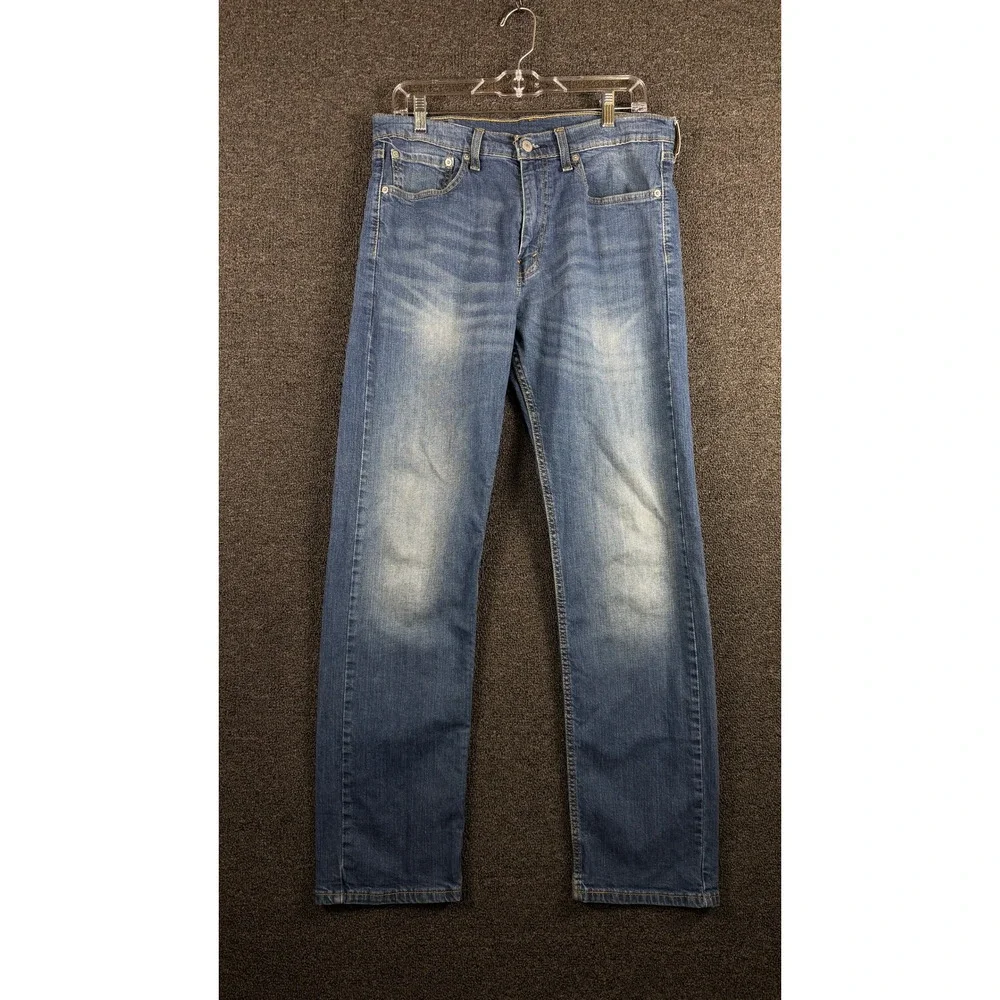 Levis 505 Regular Fit Mens Jeans 33x32 Medium Wash Blue Straight Leg 00505-1064
